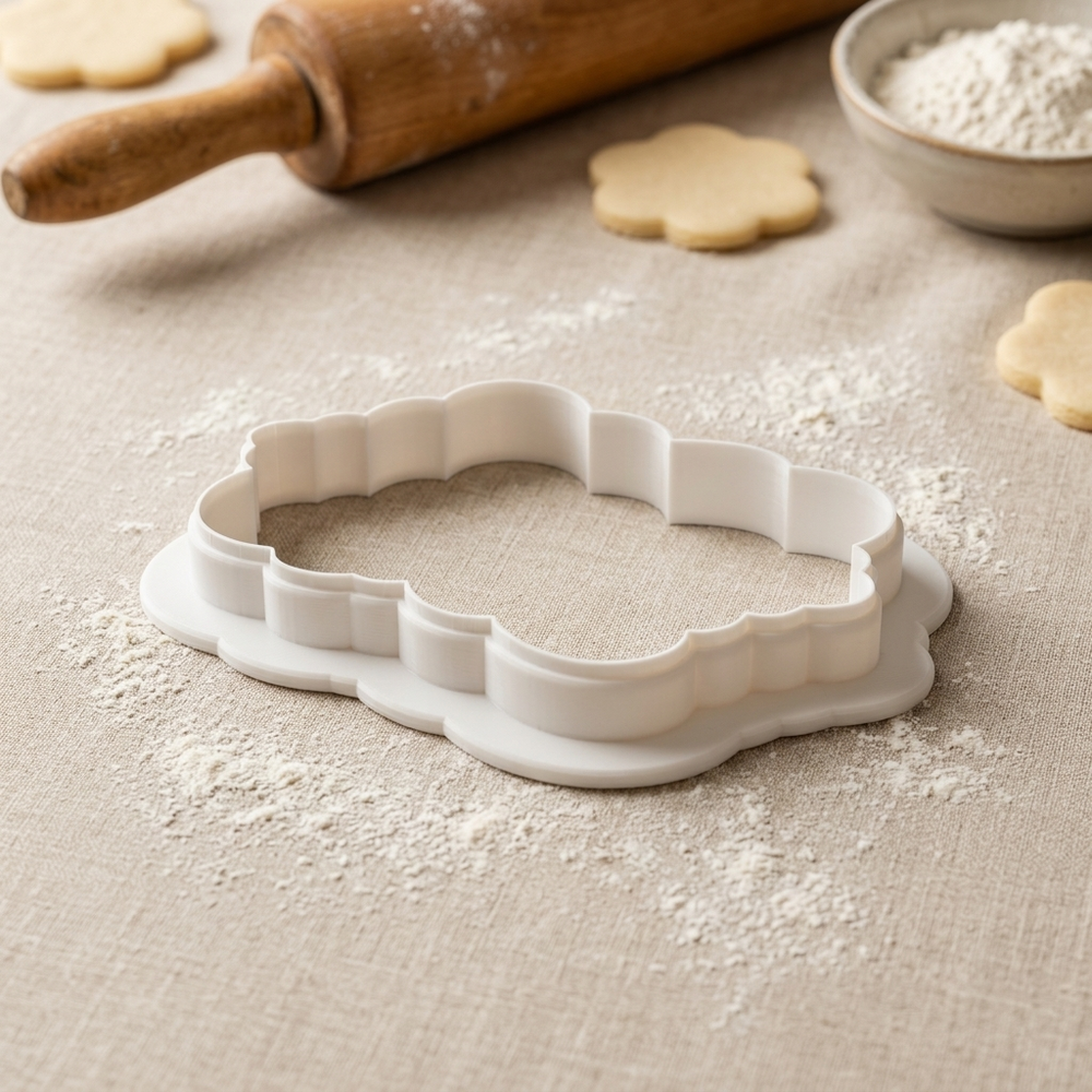 Greenery Scroll Cookie Cutter, 3D Printed Cookie Theme