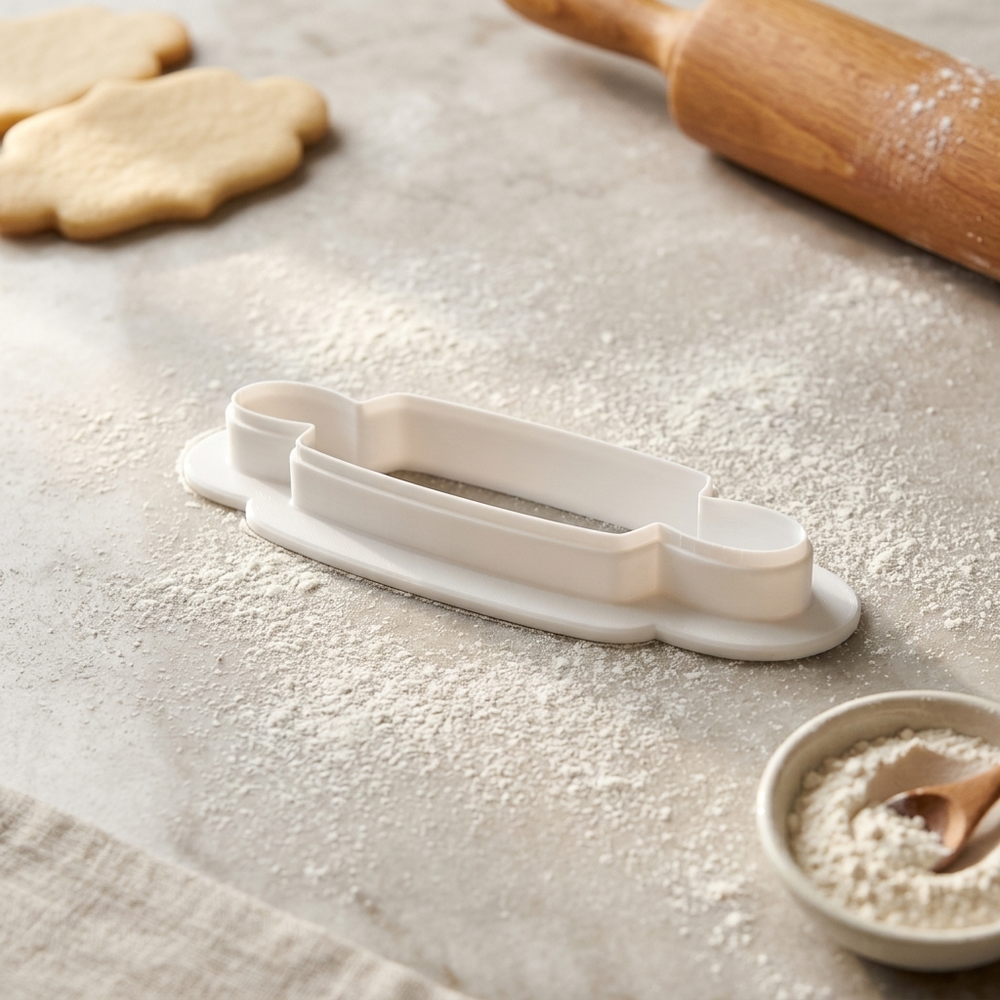 Bold Knit Texture Roller Raised Design 9 Cookie Cutter, 3D Printed Cookie Theme
