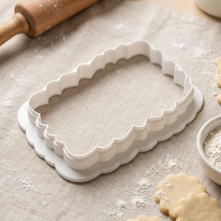 Greenery Rectangle Cookie Cutter, 3D Printed Shape Theme