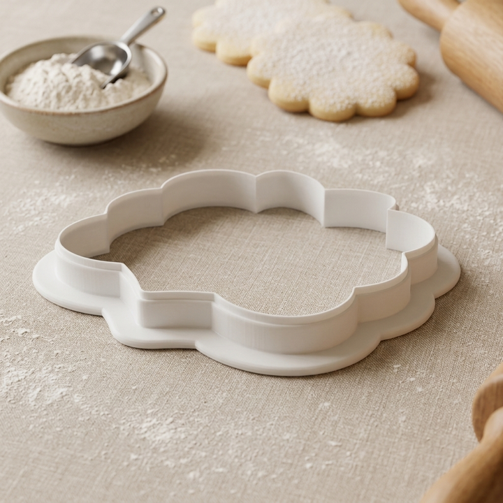 Wavy Ribbon And Bows Plaque ETSY Cookie Cutter, 3D Printed Shape Theme