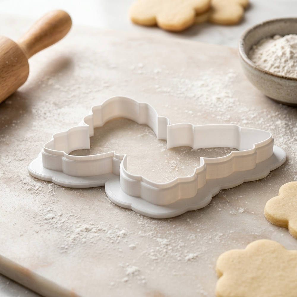 Butterfly Flower Cookie Cutter, 3D Printed Garden Theme
