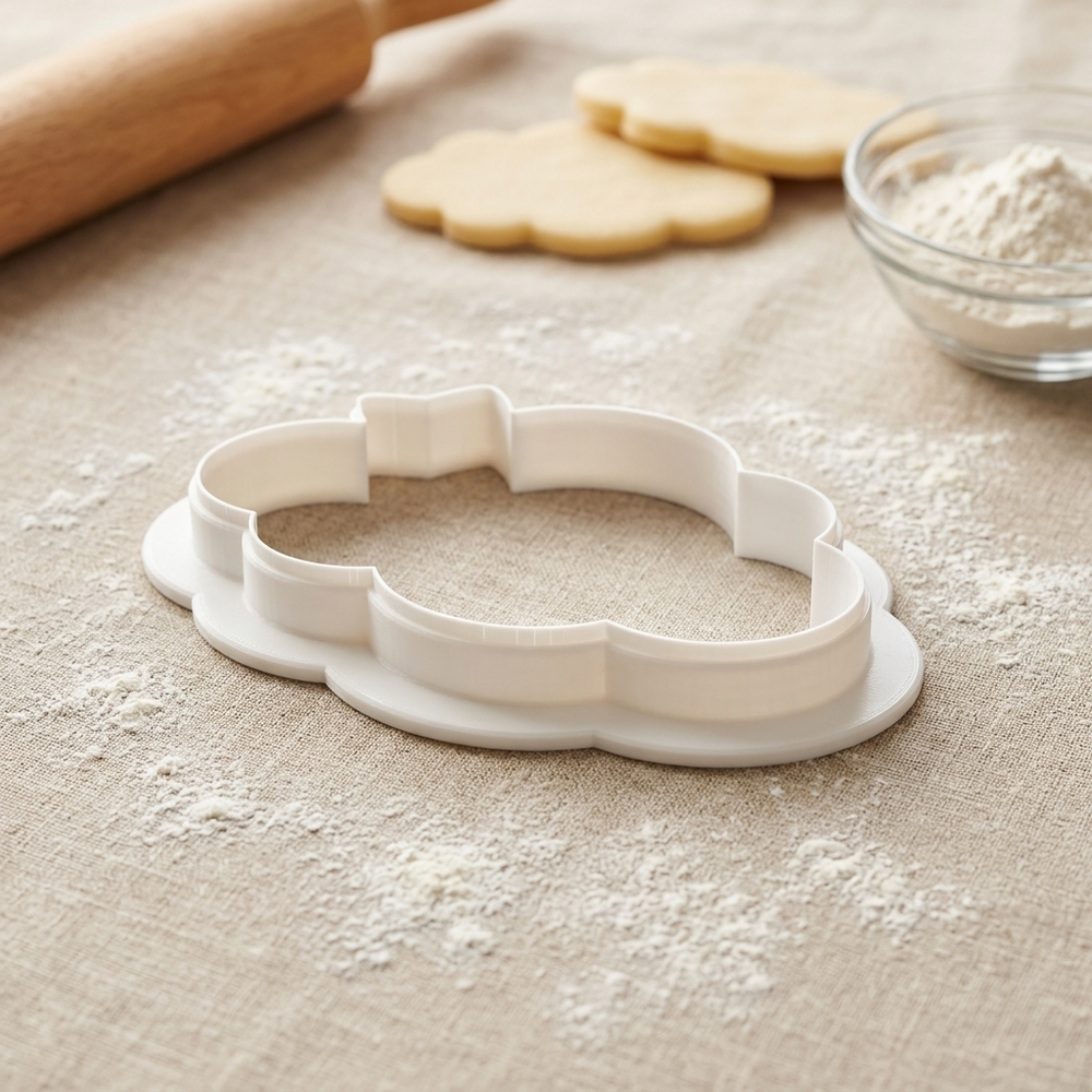 Cloud With Star V2 Cookie Cutter, 3D Printed Shape Theme