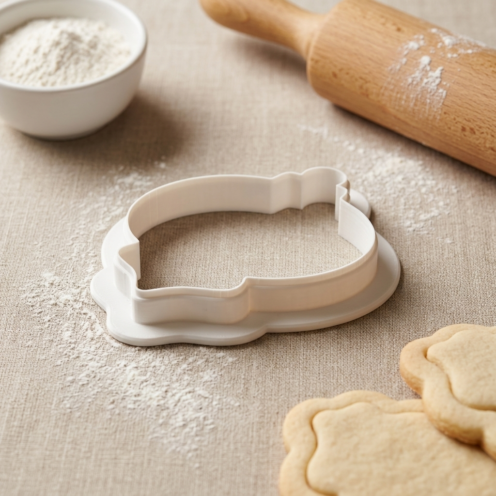 Pinstripe Christmas Cookie Cutter, 3D Printed Christmas Theme