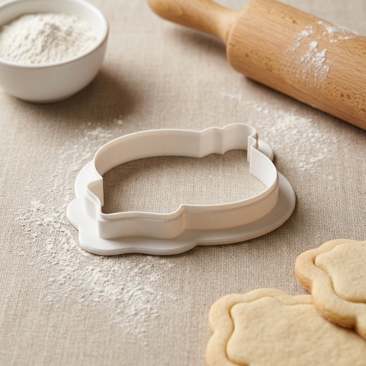 Pinstripe Christmas Cookie Cutter, 3D Printed Christmas Theme