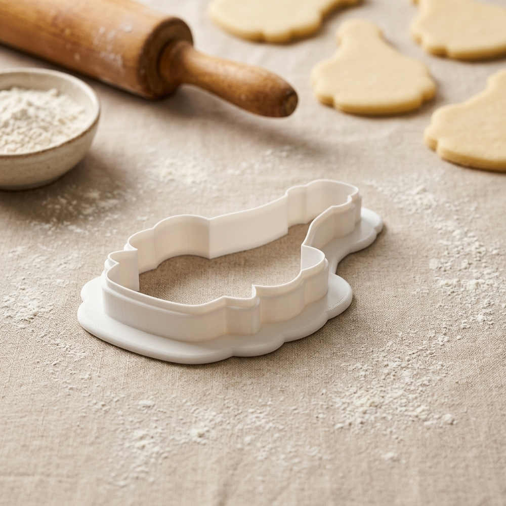 Champagne With Bow Cookie Cutter, 3D Printed Cookie Theme