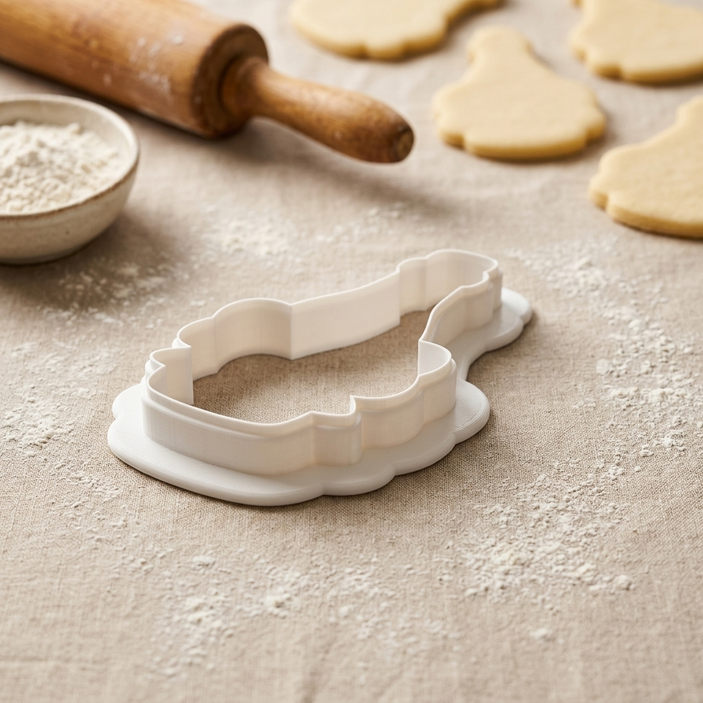 Champagne With Bow Cookie Cutter, 3D Printed Cookie Theme