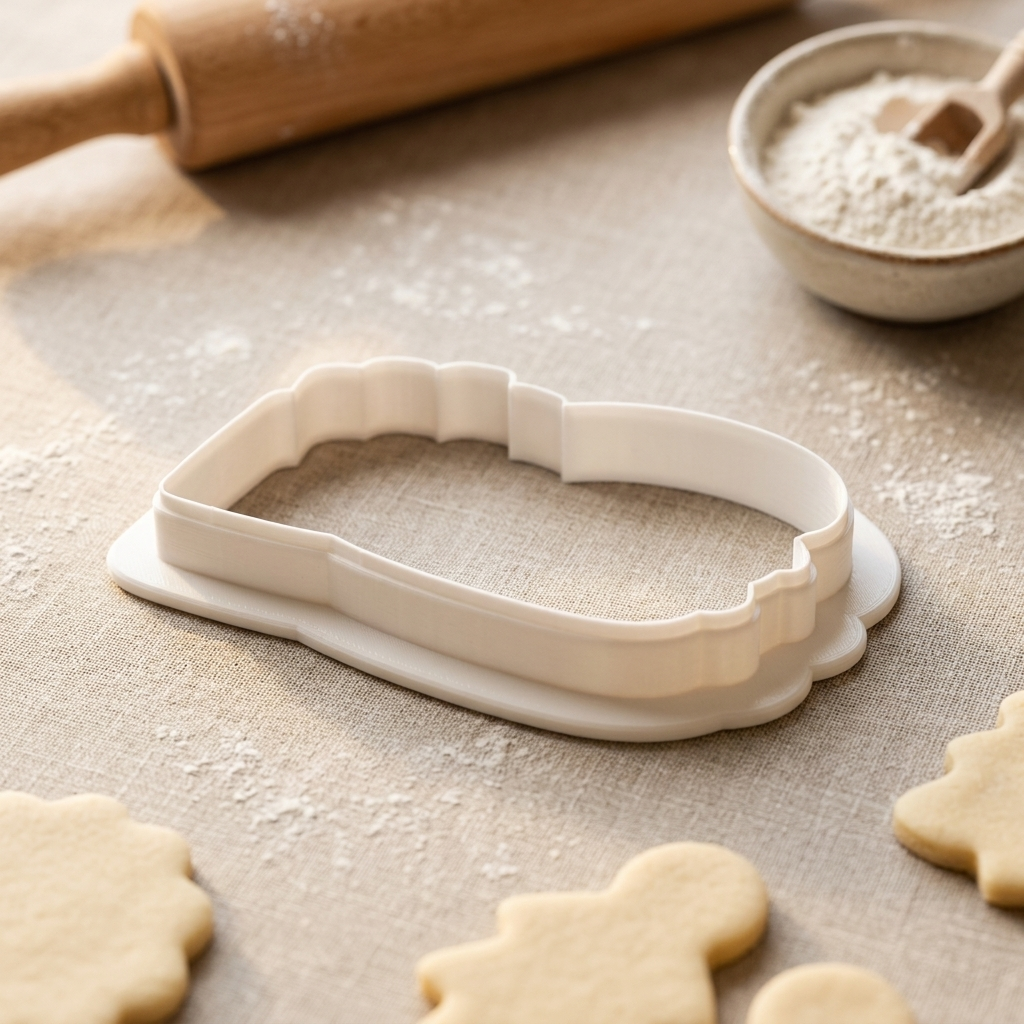Burger And Fries Detailed Cookie Cutter, 3D Printed Food Theme