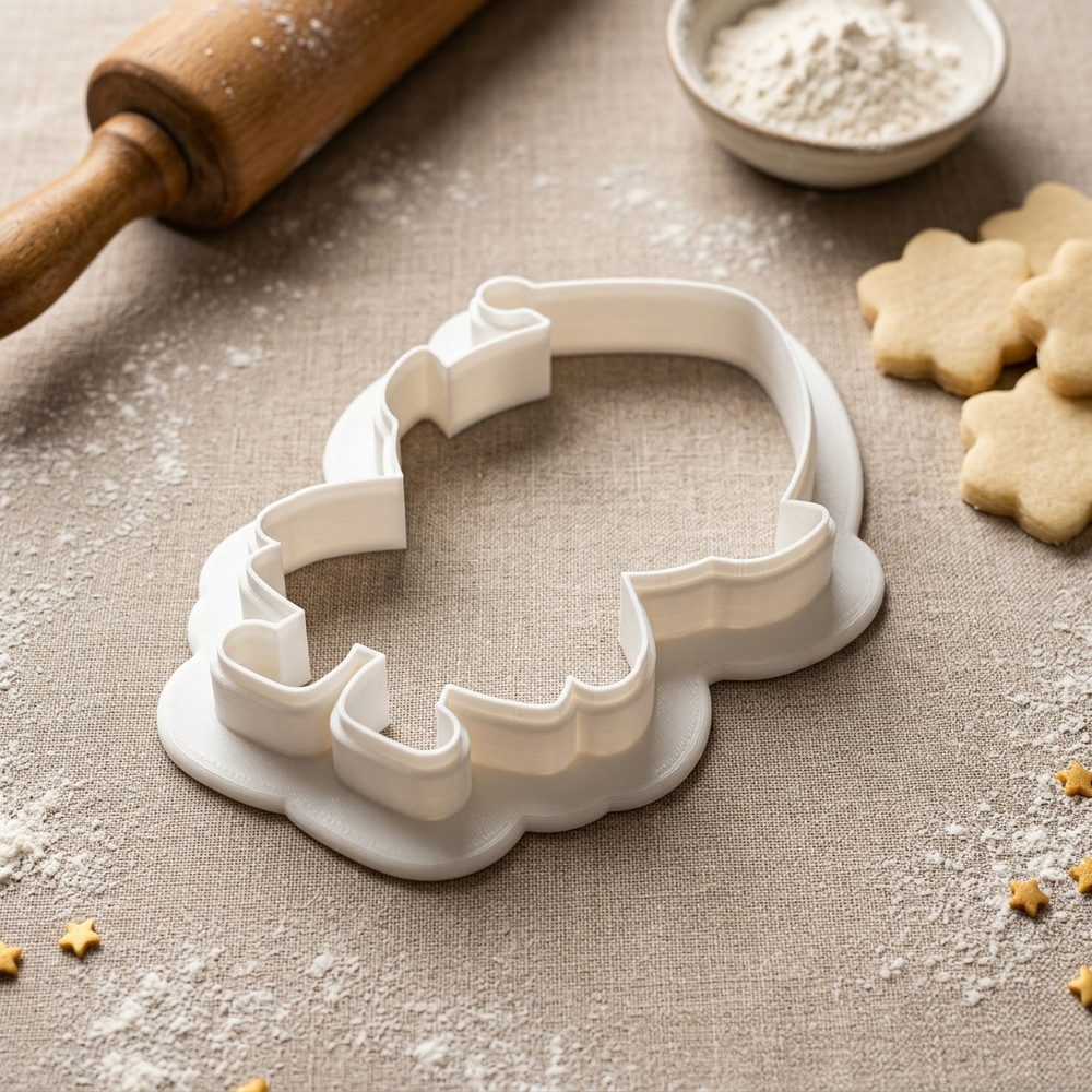 Chubby Elf Cookie Cutter, 3D Printed Christmas Theme
