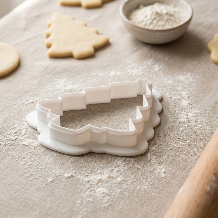 Modern Advent Christmas Tree Cookie Cutter, 3D Printed Christmas Theme