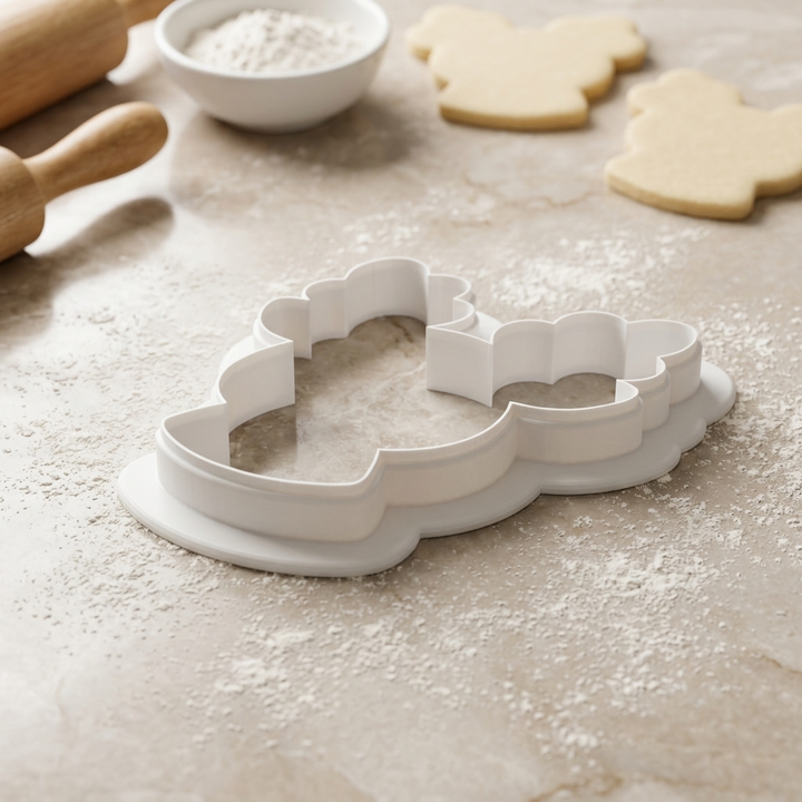 Classic Reindeer Face ETSY Cookie Cutter, 3D Printed Christmas Theme
