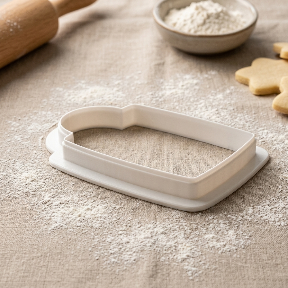 NACHO Rectangle Cookie Cutter, 3D Printed Shape Theme