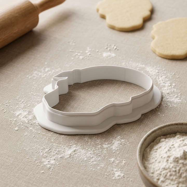 Pirate Skull Cookie Cutter, 3D Printed Halloween Theme