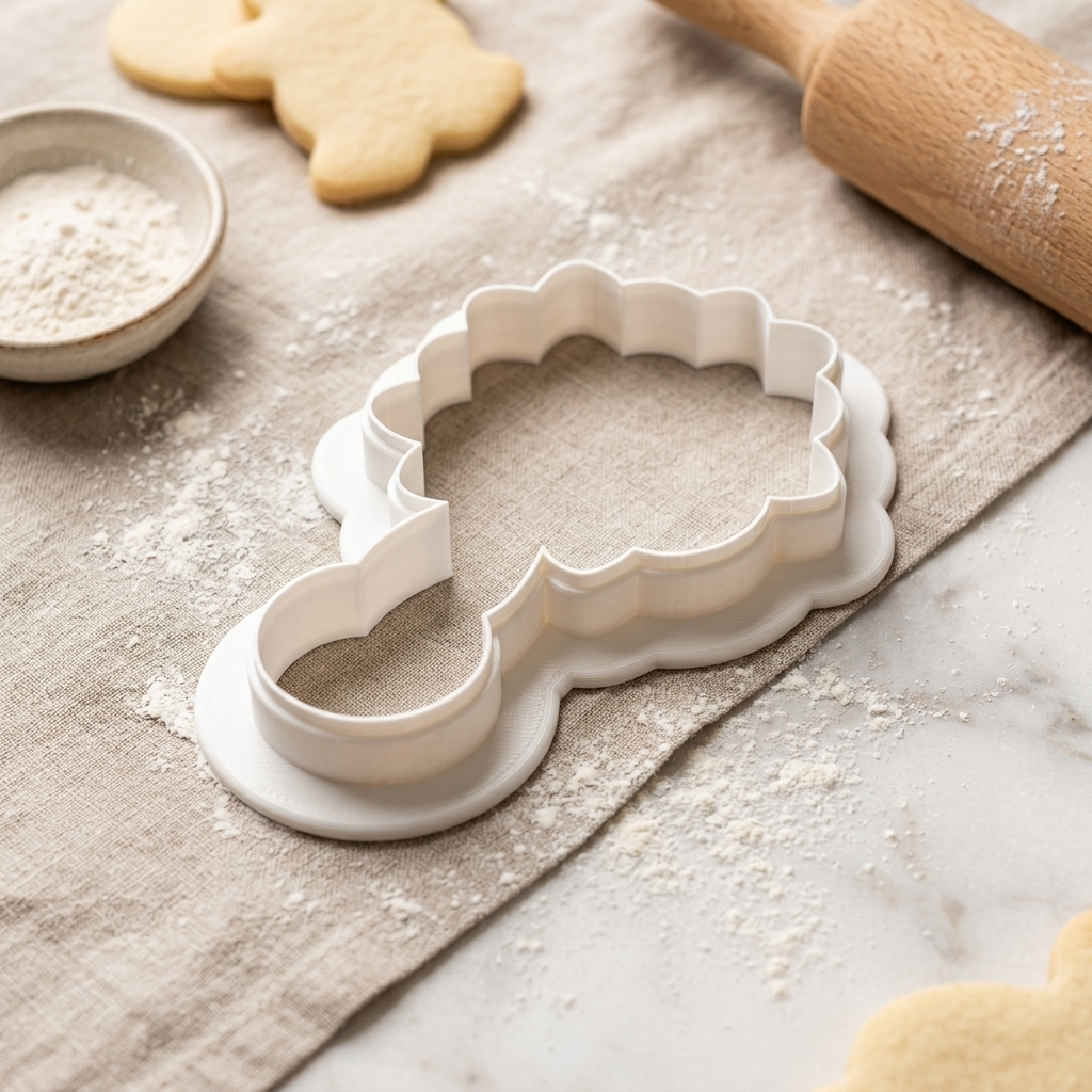 Rose Rattle Cookie Cutter, 3D Printed Baby Shower Theme