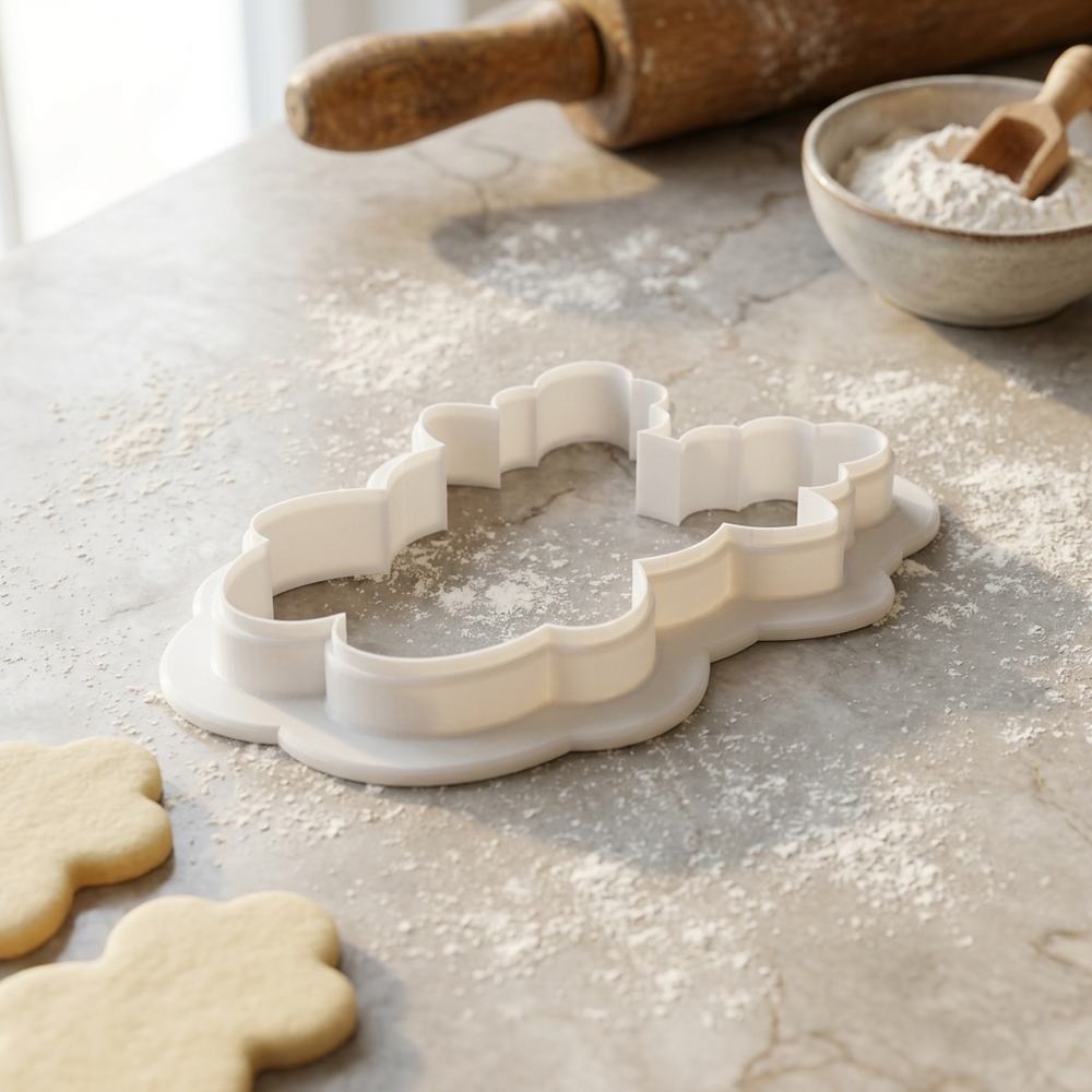 Chubby Reindeer Cookie Cutter, 3D Printed Christmas Theme