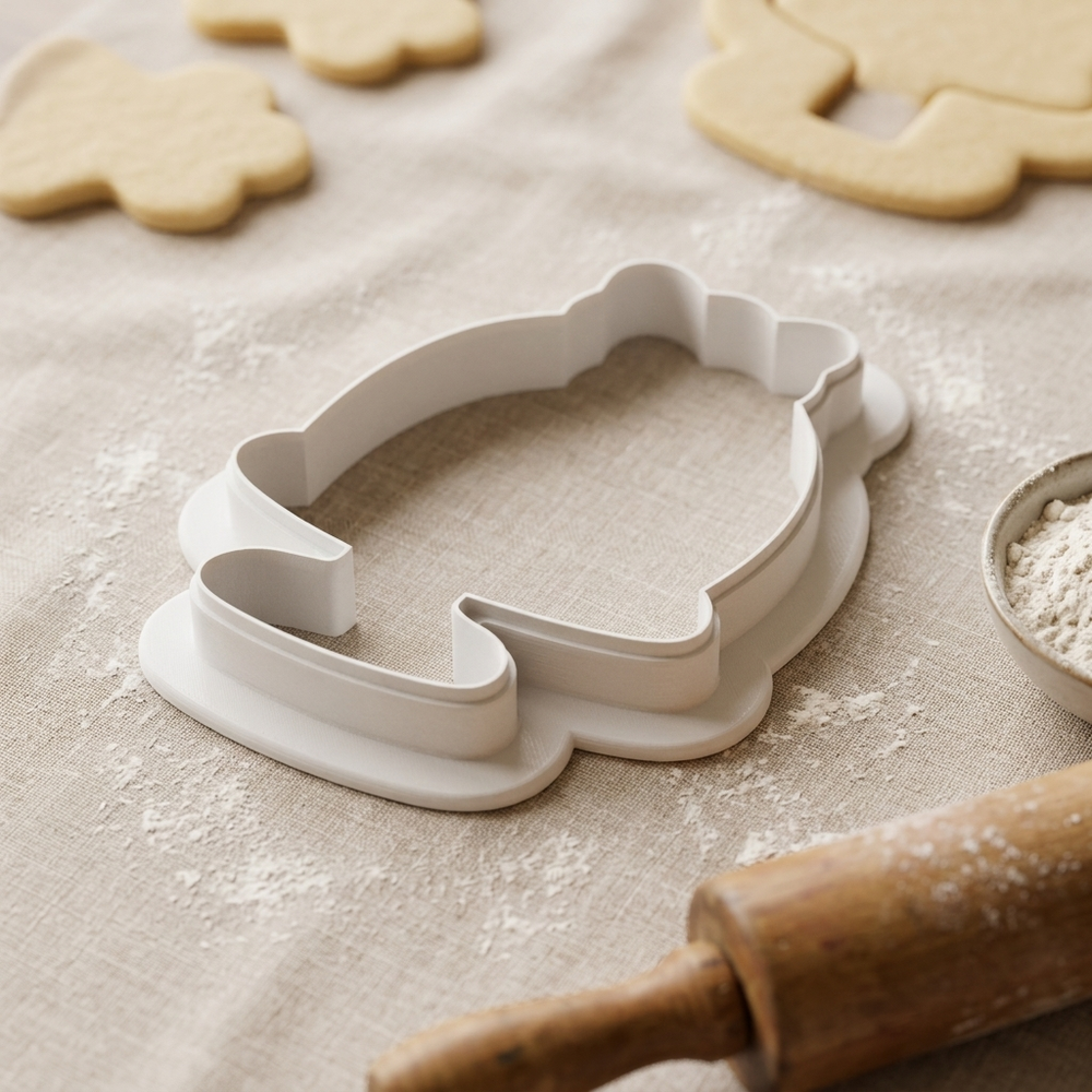 Glass Dome With Bow Cookie Cutter, 3D Printed Cookie Theme