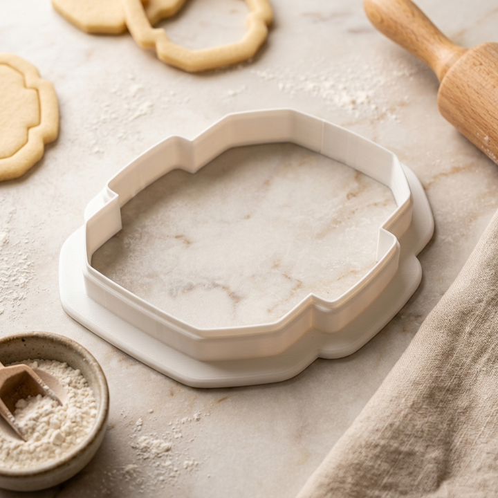 Emerald Cut Gem Shape Cookie Cutter, 3D Printed Shape Theme
