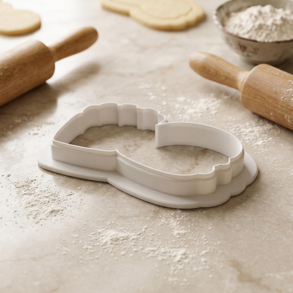 Burger And Fries Valentine Food Pair Cookie Cutter, 3D Printed Valentine Theme