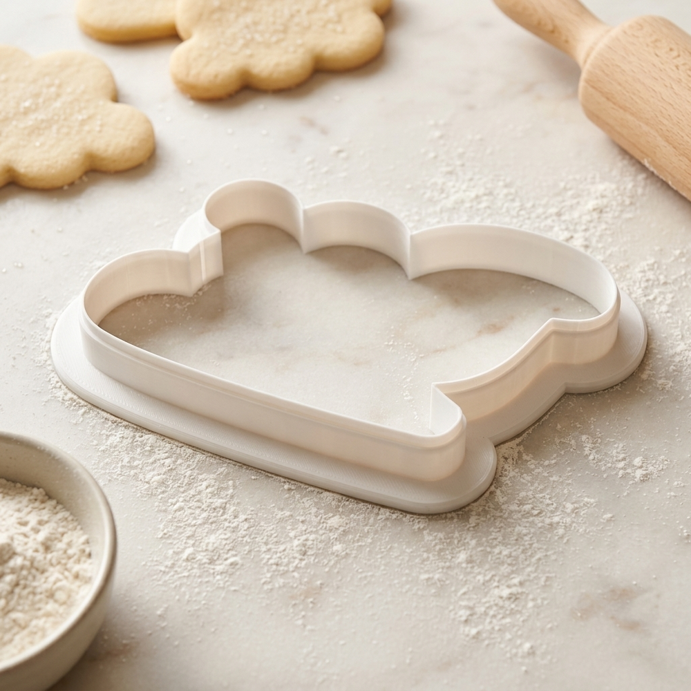 Santa Sleigh Cookie Cutter, 3D Printed Christmas Theme