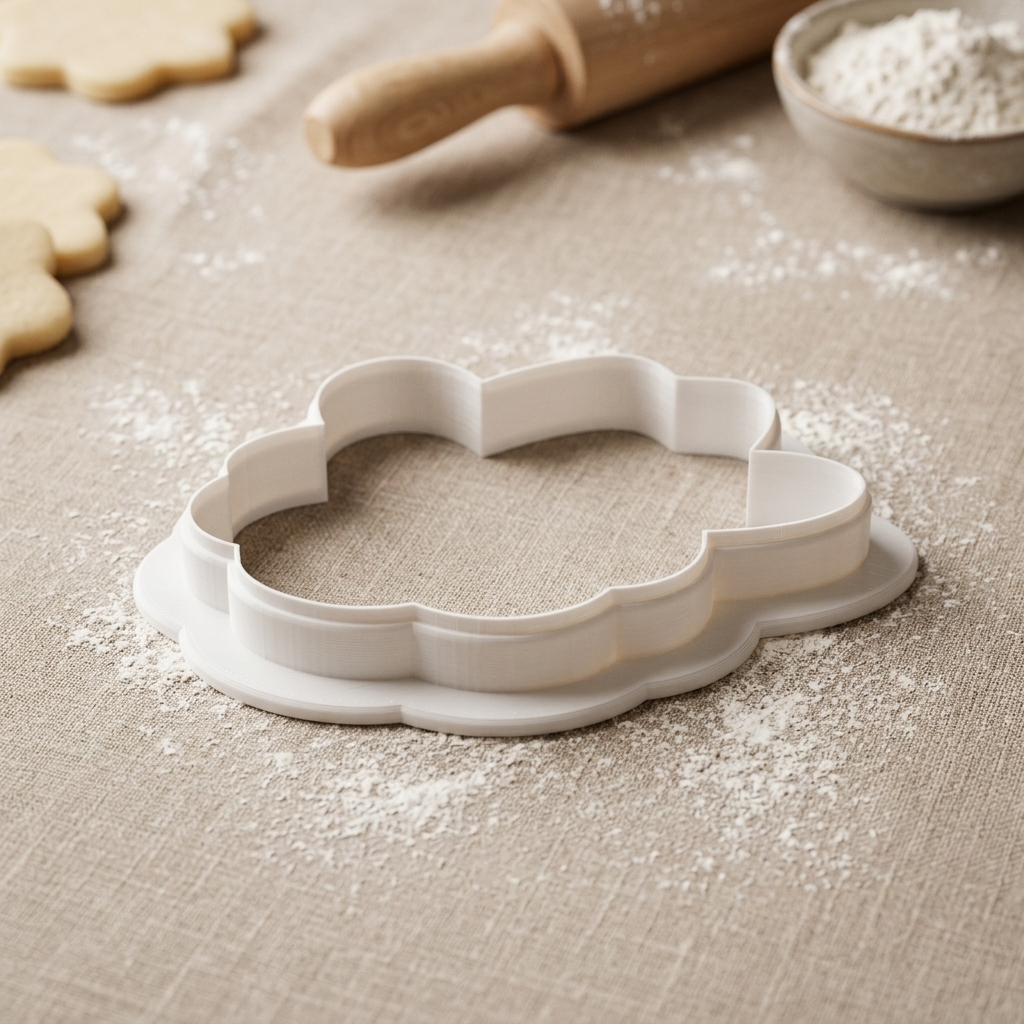 Chunky Cowboy Santa Face Etsy Cookie Cutter, 3D Printed Christmas Theme