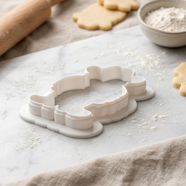 Cowboy Santa Cookie Cutter, 3D Printed Christmas Theme