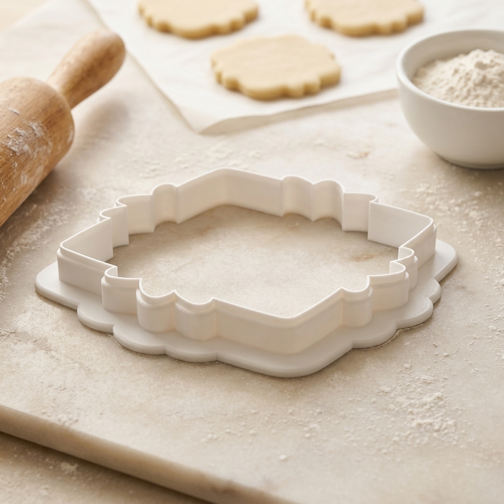 Greenery Square Cookie Cutter, 3D Printed Shape Theme