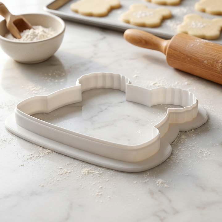 Double Pom Hat Cookie Cutter, 3D Printed Cookie Theme