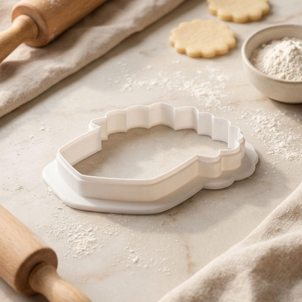 Floral Pocket Cookie Cutter, 3D Printed Garden Theme