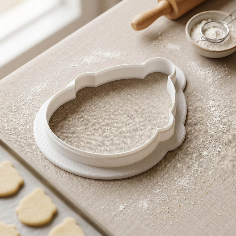 Christmas Smiley Cookie Cutter, 3D Printed Christmas Theme