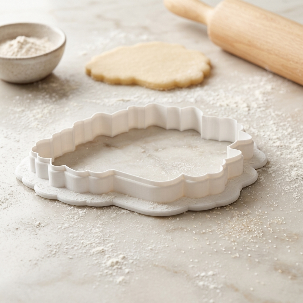 Floral Typewriter Fall Cookie Cutter, 3D Printed Holiday Theme