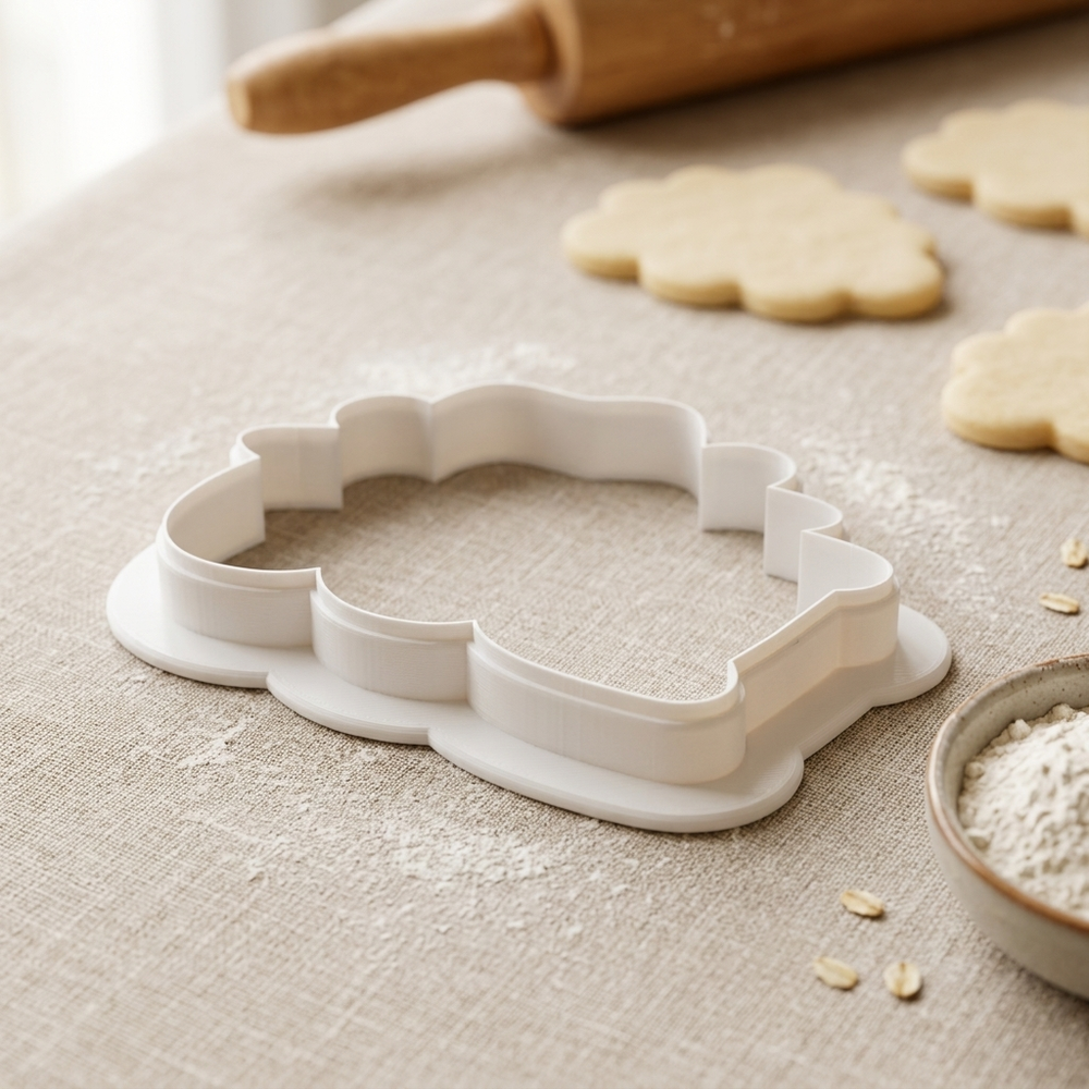BOO All Caps Cookie Cutter, 3D Printed Cookie Theme