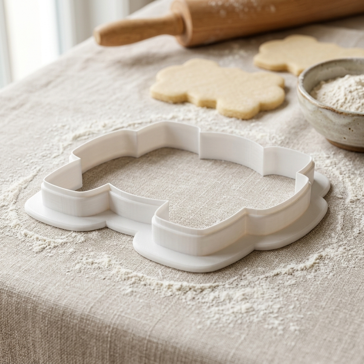 Wood Market Sign Cookie Cutter, 3D Printed Cookie Theme