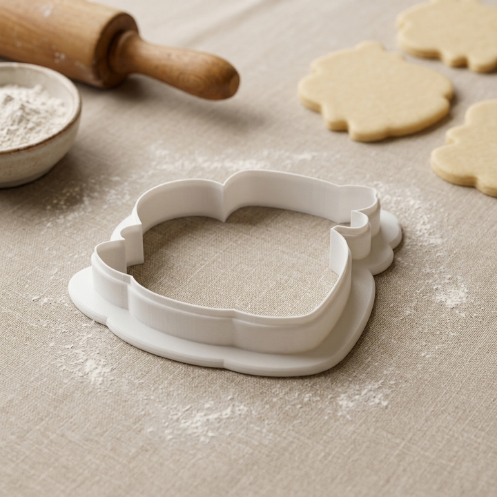 Teal Princess Cookie Cutter, 3D Printed Cookie Theme