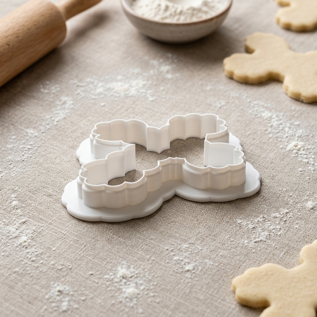 Floral Cross Cookie Cutter, 3D Printed Garden Theme
