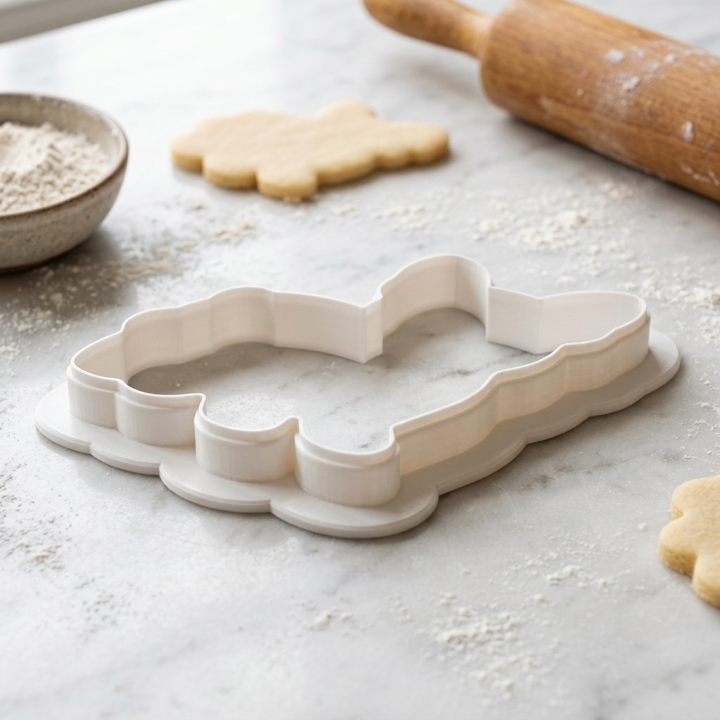 French Bulldog Dog With Bone Detailed Cookie Cutter, 3D Printed Food Theme