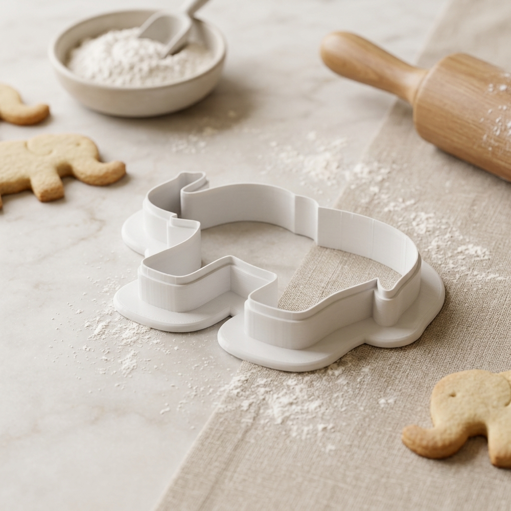 Circus Elephant Cookie Cutter, 3D Printed Animal Theme
