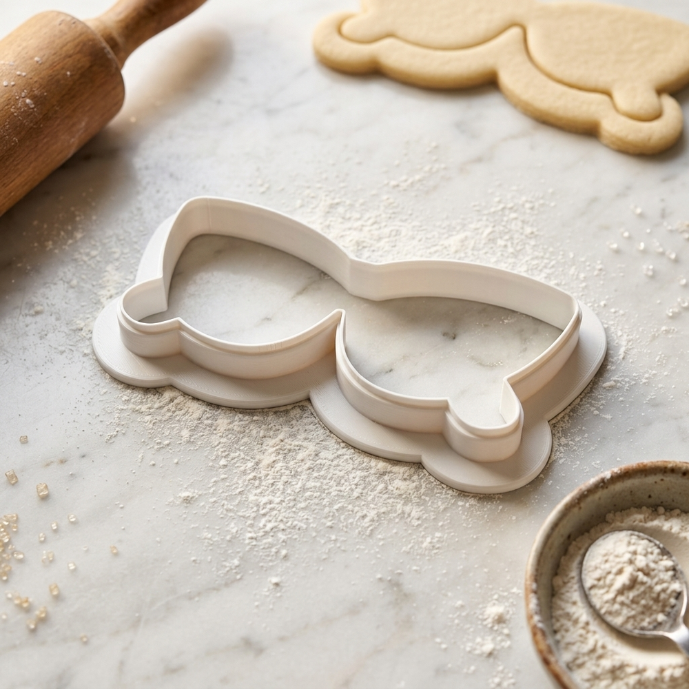Cat Eye Sunglasses Cookie Cutter, 3D Printed Animal Theme
