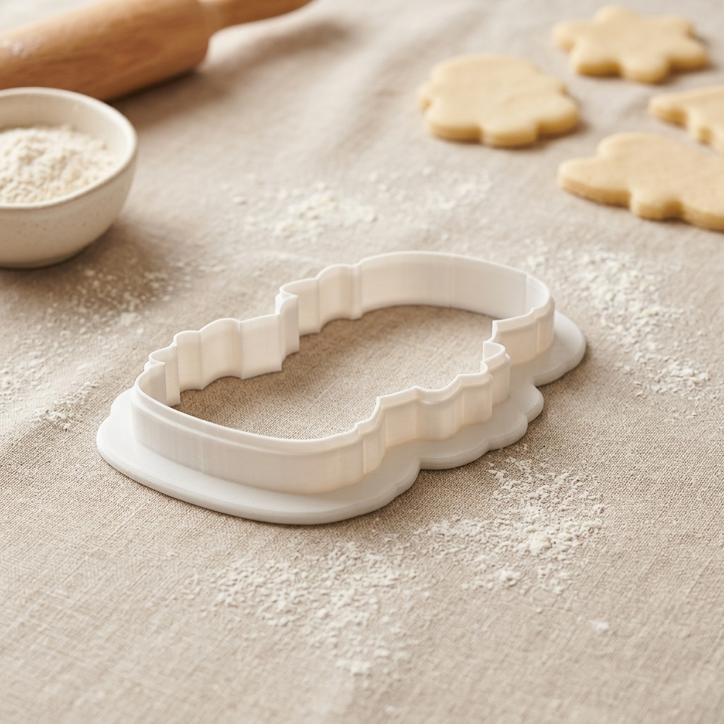 Floral Macaron Stack Cookie Cutter, 3D Printed Garden Theme