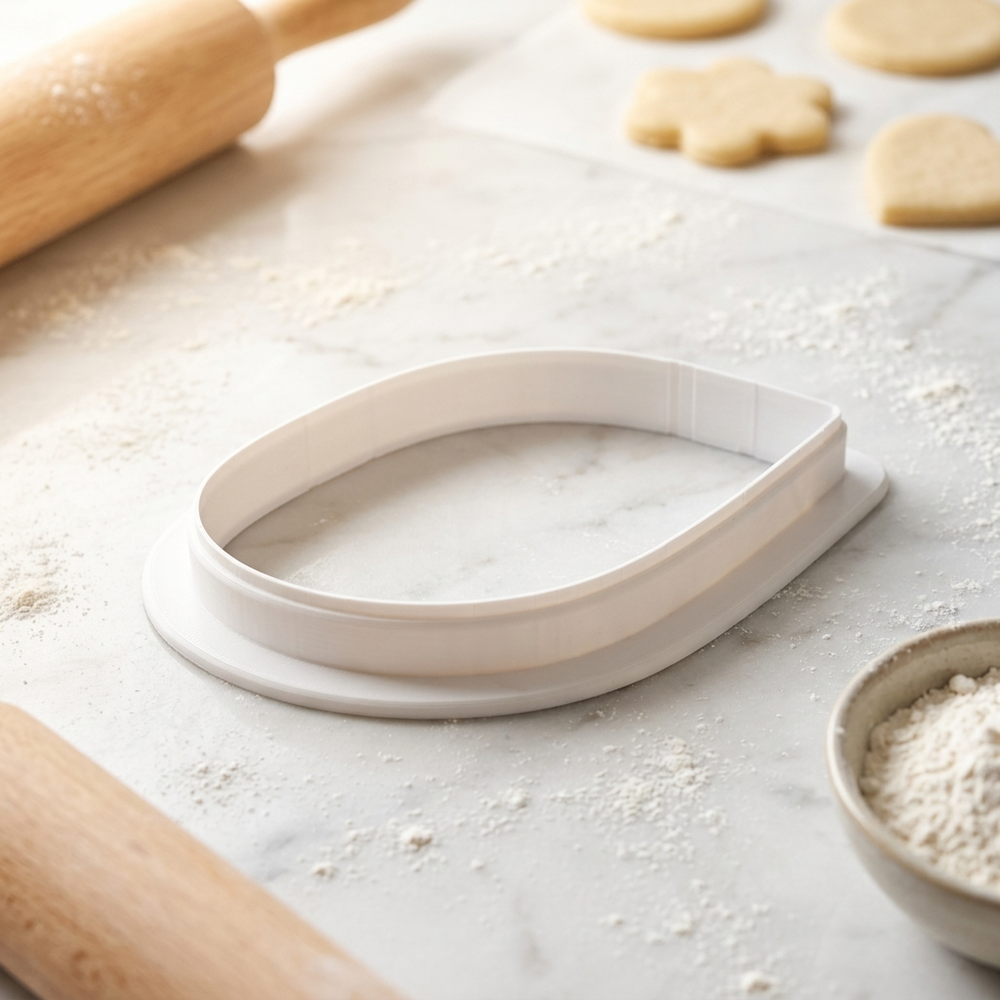 Rectoval Cookie Cutter, 3D Printed Cookie Theme