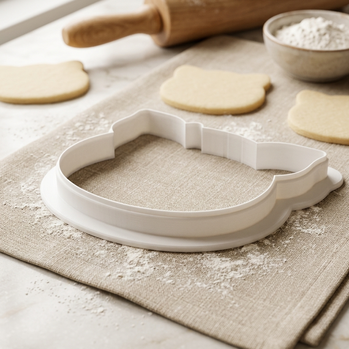 Girly Pig Face Cookie Cutter, 3D Printed Animal Theme