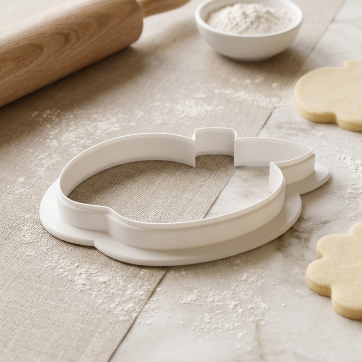 Apple V2 Cookie Cutter, 3D Printed School Theme