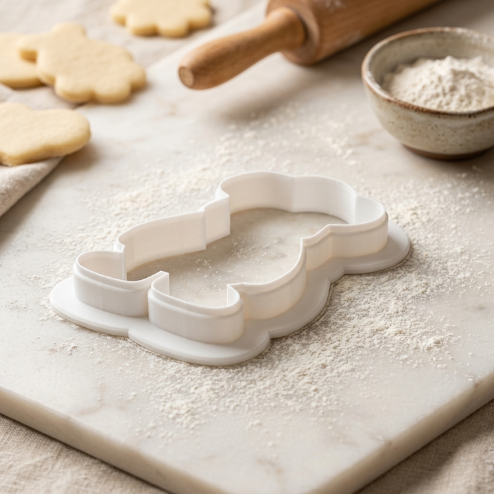 Gnome Baker Chef Hat Detailed Feet Cookie Cutter, 3D Printed Baby Shower Theme