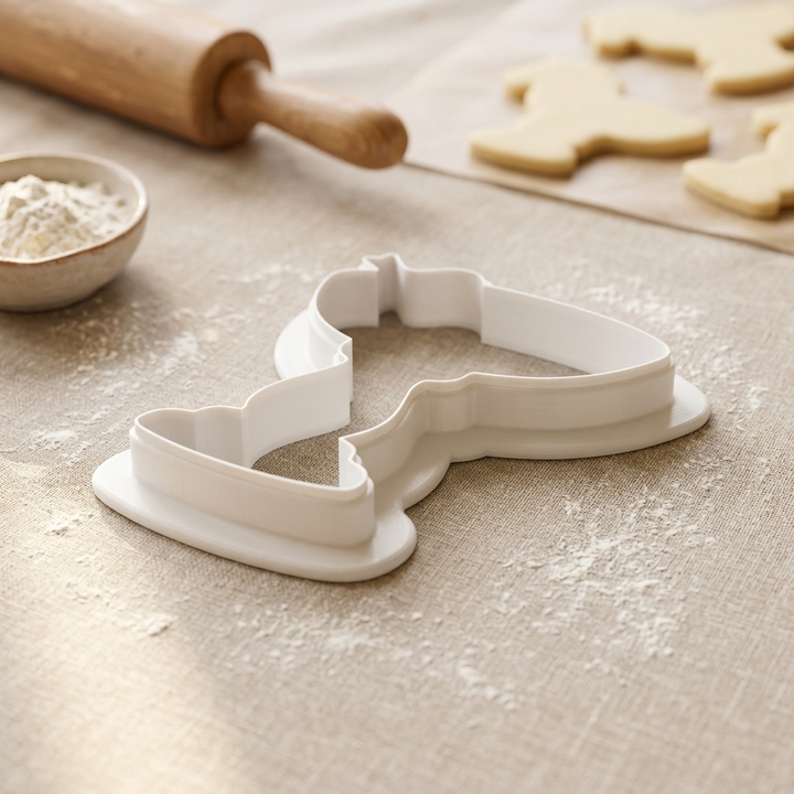 French Cottage Birdbath Cookie Cutter, 3D Printed Bird Theme