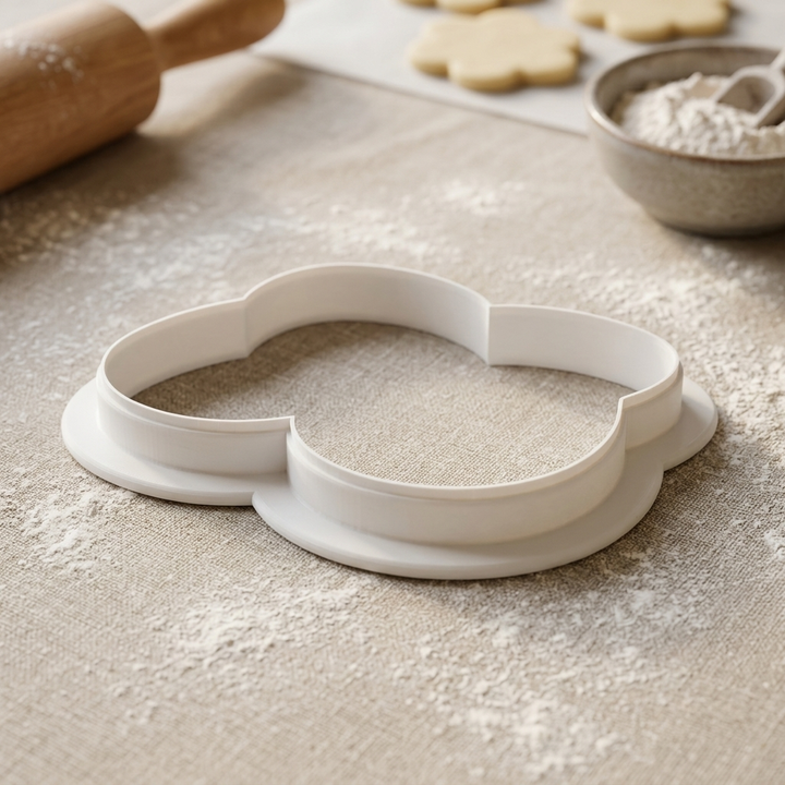 Baby Booties with Bow Cookie Cutter, 3D Printed Baby Shower