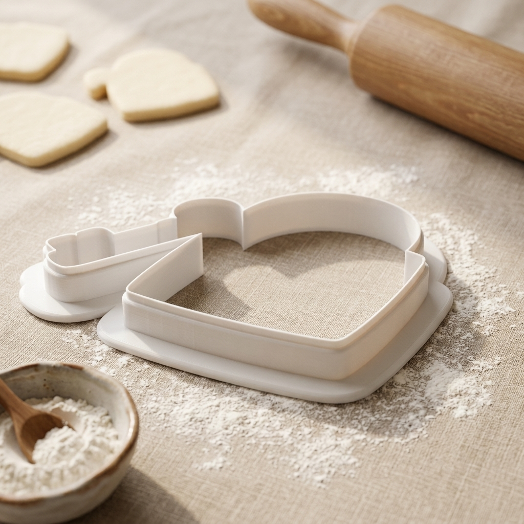 Anniversary Lock and Key Cookie Cutter, 3D Printed Valentine Favor