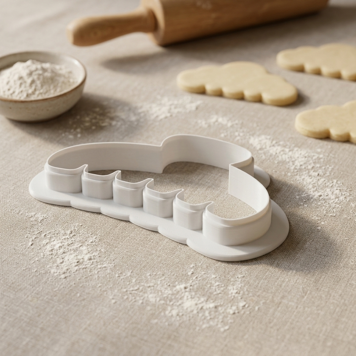 Claw Clip with Daisies Cookie Cutter, 3D Printed Beauty Theme