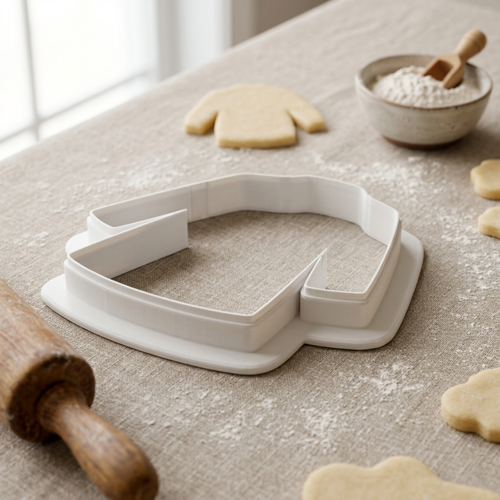 Doctor Coat with Stethoscope Cookie Cutter, 3D Printed Doctor Gift