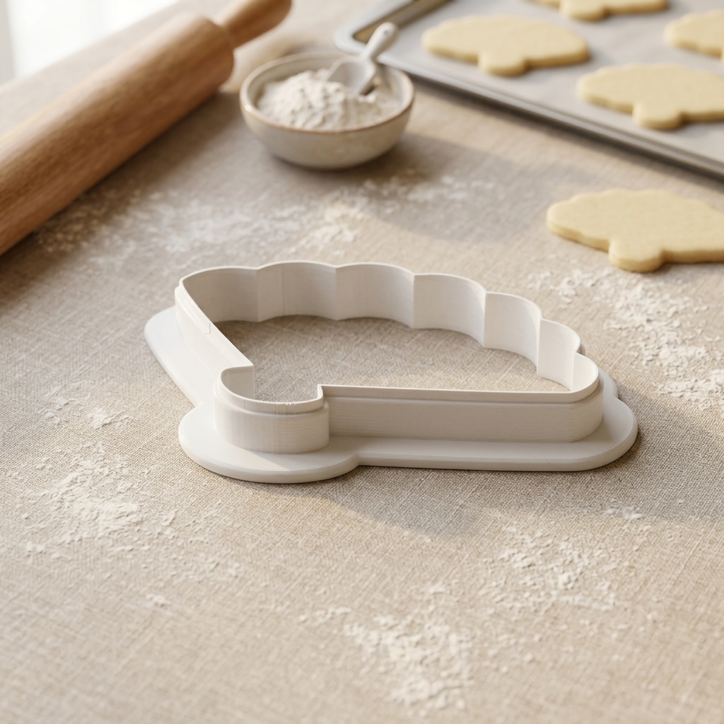 Bridal Hand Fan Cookie Cutter, 3D Printed Wedding Shower
