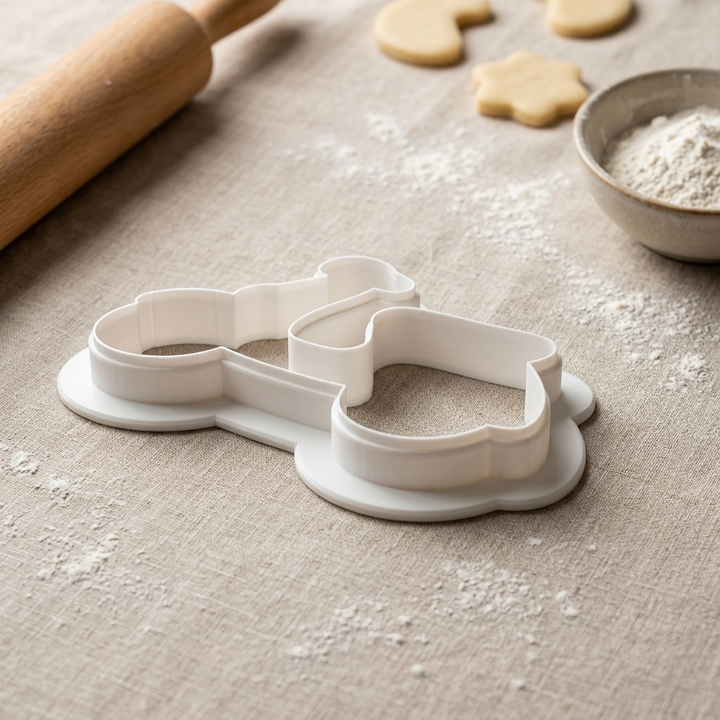 Just Married Scooter Cookie Cutter, 3D Printed Wedding Shower
