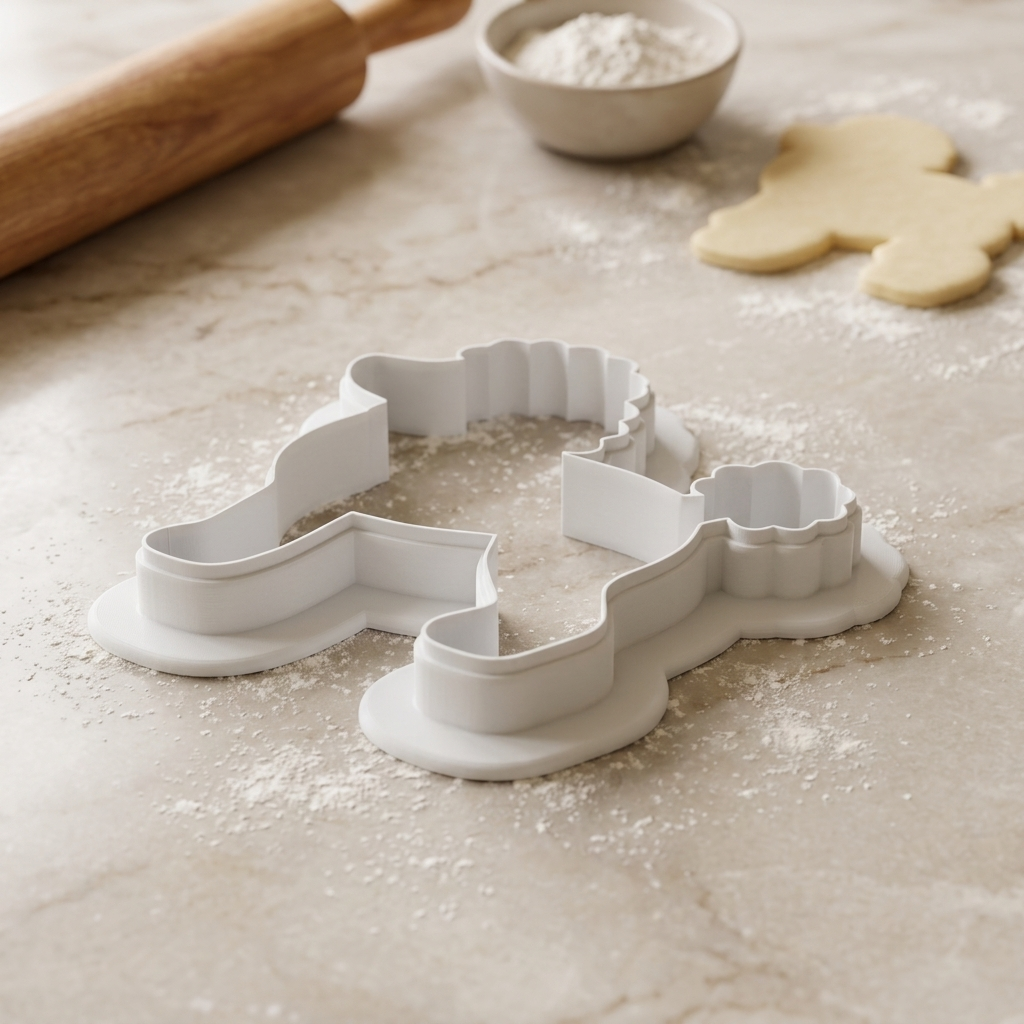 Poodle with Bow Cookie Cutter, 3D Printed Dog Lover Gift