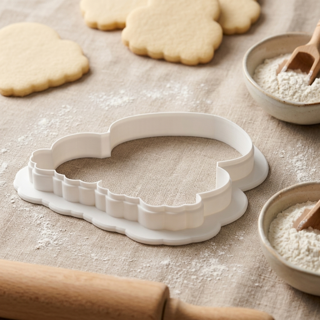 Frog in Raincoat Cookie Cutter, 3D Printed Spring Party